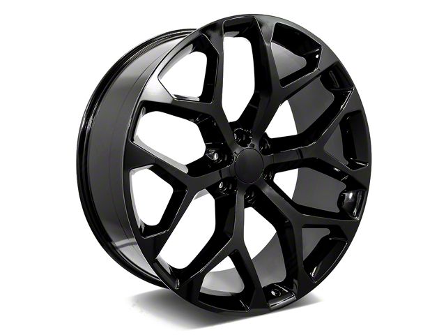 Saab Snowflake Rims Silverado 1500 Snowflake Style Gloss Black 6-Lug Wheel; 26x10; 31mm ...