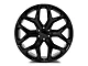 Factory Style Wheels Snowflake Style Gloss Black 6-Lug Wheel; 26x10; 31mm Offset (19-24 Silverado 1500)