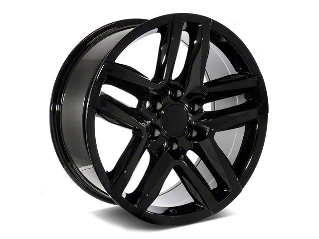 Factory Style Wheels Trail Boss Style Gloss Black 6-Lug Wheel; 22x9; 28mm Offset (19-24 Silverado 1500)