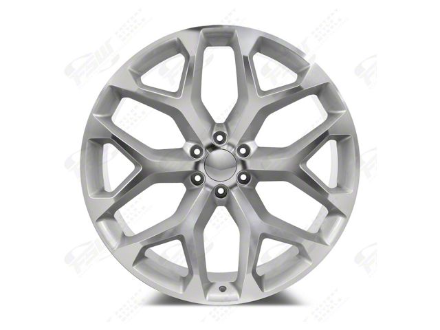Factory Style Wheels Snowflake Style Silver Machined 6-Lug Wheel; 22x9; 31mm Offset (21-24 Tahoe)