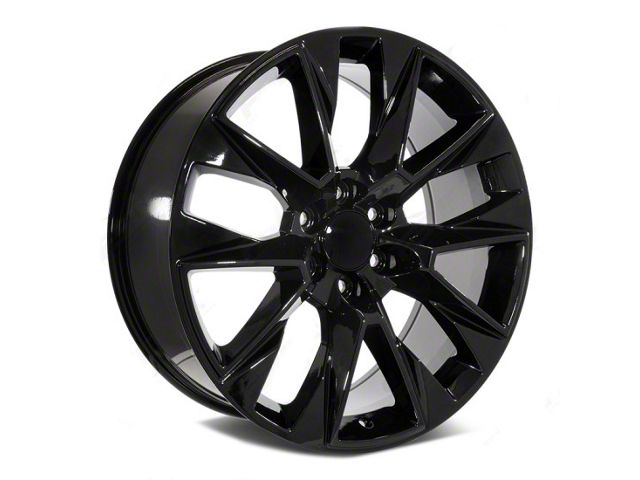 26in Rst Wheels Yukon RST Style Gloss Black 6-Lug Wheel; 22x9; 31mm Offset (21-26 Yukon ...