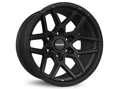 Falcon Wheels T9 Series Full Matte Black 6-Lug Wheel; 17x9; -15mm Offset (07-13 Sierra 1500)