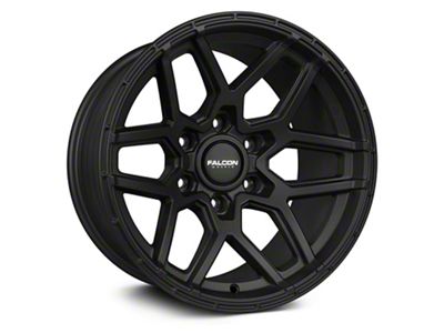 Falcon Wheels T9 Series Full Matte Black 6-Lug Wheel; 17x9; -38mm Offset (07-13 Sierra 1500)