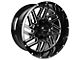 Falcon Wheels F2 Series Glossy Black with Diamond Milling 6-Lug Wheel; 20x12; -44mm Offset (07-13 Silverado 1500)