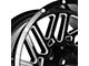 Falcon Wheels F2 Series Glossy Black with Diamond Milling 6-Lug Wheel; 20x12; -44mm Offset (07-13 Silverado 1500)