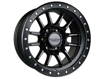Falcon Wheels T7 Series Matte Black with Matte Black Ring 6-Lug Wheel; 17x9; 0mm Offset (07-13 Silverado 1500)