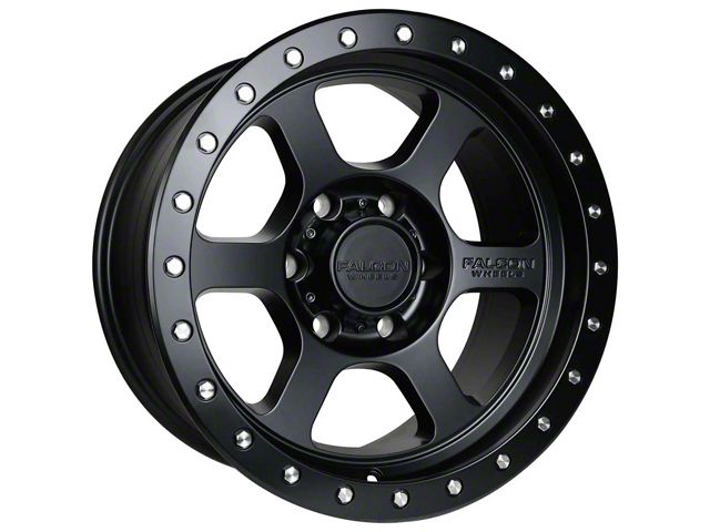 Falcon Wheels T1 Series Full Matte Black 6-Lug Wheel; 20x9; 0mm Offset (14-18 Silverado 1500)