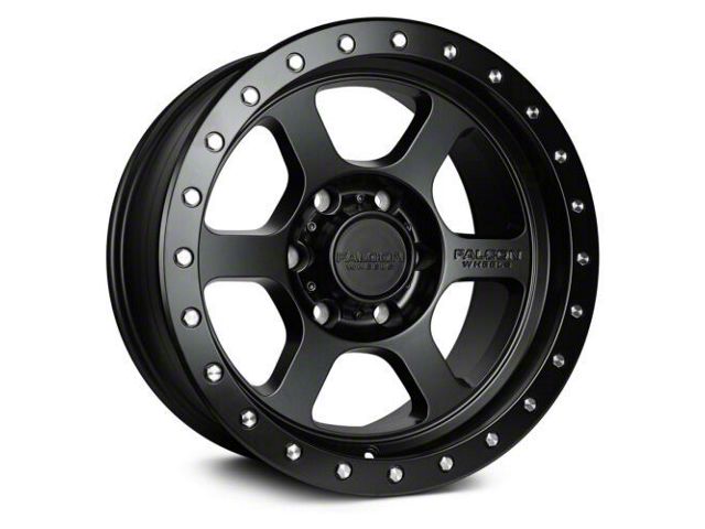 Falcon Wheels T1 Series Full Matte Black 6-Lug Wheel; 18x9; 0mm Offset (99-06 Sierra 1500)
