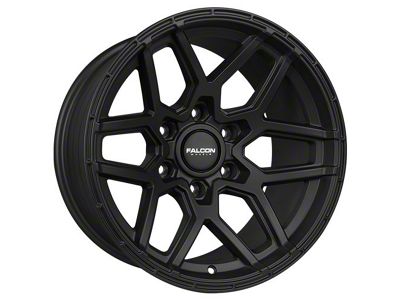 Falcon Wheels T9 Series Full Matte Black 6-Lug Wheel; 17x9; -25mm Offset (99-06 Sierra 1500)