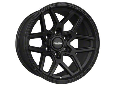 Falcon Wheels T9 Atlas Series Full Matte Black 6-Lug Wheel; 17x9; -25mm Offset (99-06 Silverado 1500)