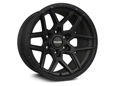 Falcon Wheels T9 Atlas Series Full Matte Black 6-Lug Wheel; 17x9; -38mm Offset (99-06 Silverado 1500)