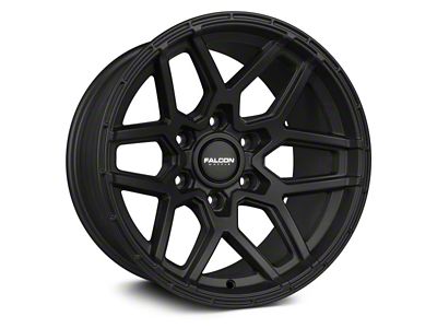 Falcon Wheels T9 Atlas Series Full Matte Black 6-Lug Wheel; 17x9; -38mm Offset (23-25 Canyon)