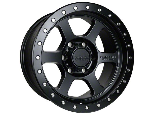 Falcon Wheels T1 Series Full Matte Black 6-Lug Wheel; 17x9; -12mm Offset (19-23 Ranger)