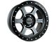 Falcon Wheels T1 Series Matte Gunmetal with Matte Black Ring 6-Lug Wheel; 17x9; -12mm Offset (19-23 Ranger)