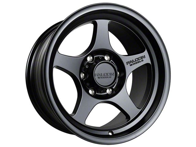 Falcon Wheels T2 Series Full Matte Black 6-Lug Wheel; 17x9; 0mm Offset (19-23 Ranger)