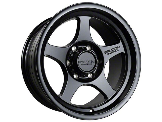 Falcon Wheels T2 Series Full Matte Black 6-Lug Wheel; 17x9; -12mm Offset (19-23 Ranger)