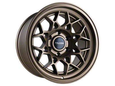 Falcon Wheels TX3 EVO Series Full Matte Bronze 6-Lug Wheel; 17x9; -12mm Offset (24-26 Ranger)
