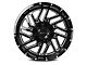 Falcon Wheels F2 Series Glossy Black with Diamond Milling 6-Lug Wheel; 22x12; -44mm Offset (19-24 Silverado 1500)