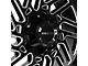 Falcon Wheels F2 Series Glossy Black with Diamond Milling 6-Lug Wheel; 22x12; -44mm Offset (19-24 Silverado 1500)