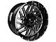 Falcon Wheels F2 Series Glossy Black with Diamond Milling 6-Lug Wheel; 20x10; -24mm Offset (19-24 Silverado 1500)