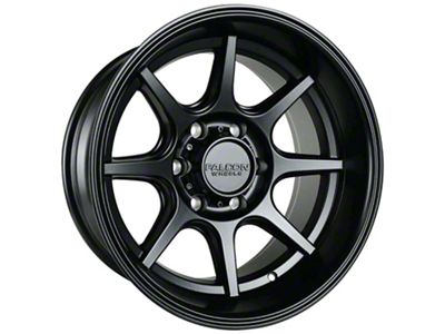 Falcon Wheels T8 Seeker Series Full Matte Black 6-Lug Wheel; 17x9; -38mm Offset (14-18 Silverado 1500)