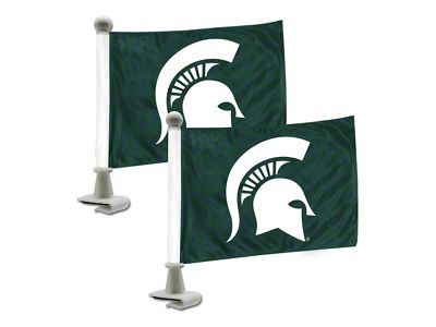 Ambassador Flags with Michigan State University Logo; Green (Universal; Some Adaptation May Be Required)