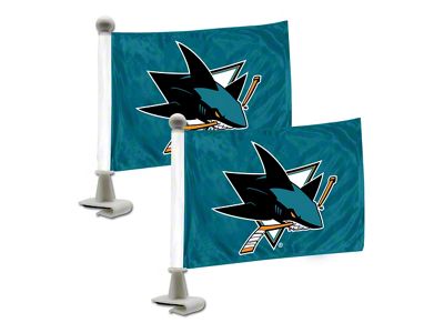 Ambassador Flags with San Jose Sharks Logo; Teal (Universal; Some Adaptation May Be Required)