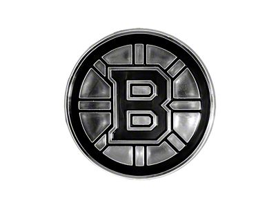 Boston Bruins Molded Emblem; Chrome (Universal; Some Adaptation May Be Required)