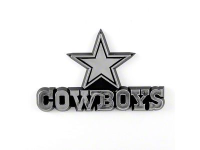 Dallas Cowboys Molded Emblem; Chrome (Universal; Some Adaptation May Be Required)