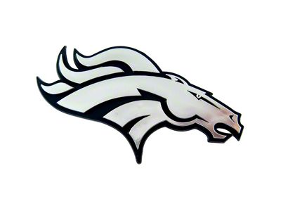 Denver Broncos Molded Emblem; Chrome (Universal; Some Adaptation May Be Required)