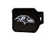 Hitch Cover with Baltimore Ravens Logo; Black (Universal; Some Adaptation May Be Required)