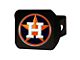 Hitch Cover with Houston Astros Logo; Black (Universal; Some Adaptation May Be Required)
