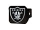 Hitch Cover with Las Vegas Raiders Logo; Black (Universal; Some Adaptation May Be Required)