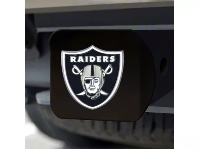 Hitch Cover with Las Vegas Raiders Logo; Black (Universal; Some Adaptation May Be Required)