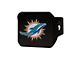 Hitch Cover with Miami Dolphins Logo; Aqua (Universal; Some Adaptation May Be Required)