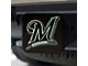 Hitch Cover with Milwaukee Brewers Logo; Black (Universal; Some Adaptation May Be Required)