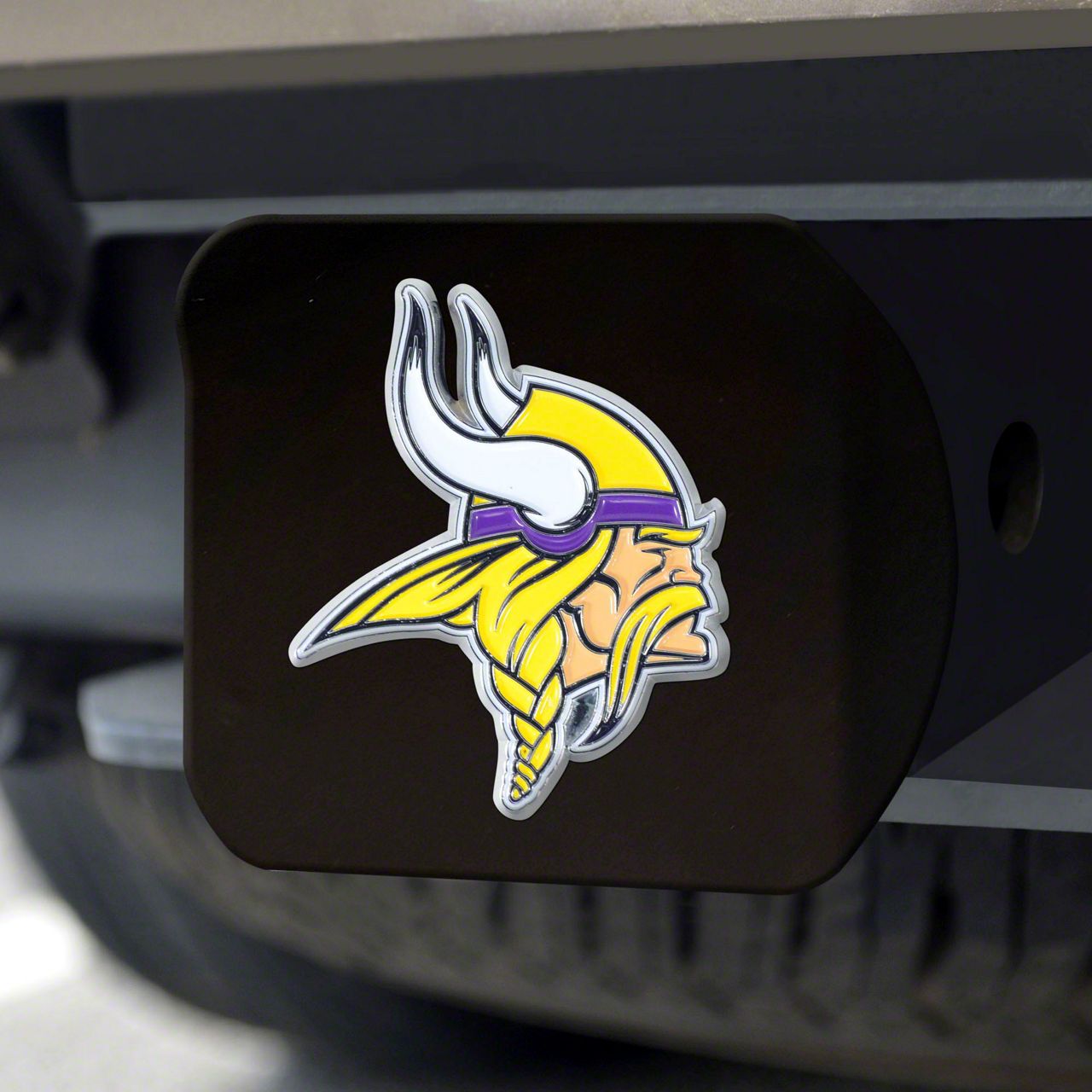 Universal AT Hitch Cover with Minnesota Vikings Logo; Yellow (Universal ...