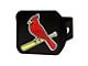 Hitch Cover with St. Louis Cardinals Logo; Black (Universal; Some Adaptation May Be Required)