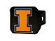 Hitch Cover with University of Illinois Logo; Orange (Universal; Some Adaptation May Be Required)