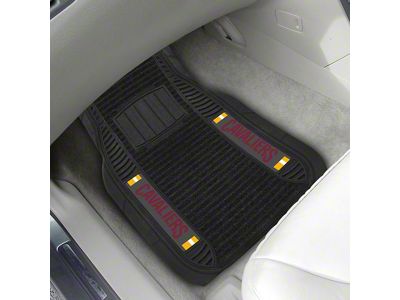 Molded Front Floor Mats with Cleveland Cavaliers Logo (Universal; Some Adaptation May Be Required)
