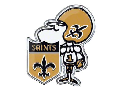 New Orleans Saints Embossed Emblem; Gold and Black (Universal; Some Adaptation May Be Required)