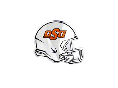 Oklahoma State University Embossed Helmet Emblem; Orange (Universal; Some Adaptation May Be Required)