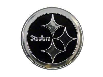 Pittsburgh Steelers Molded Emblem; Chrome (Universal; Some Adaptation May Be Required)