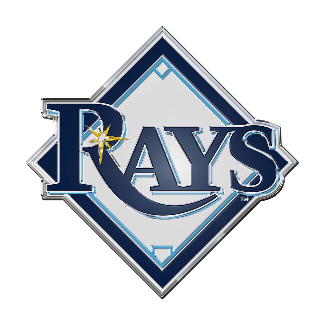 F-150 Tampa Bay Rays Embossed Emblem; Navy (Universal; Some Adaptation ...