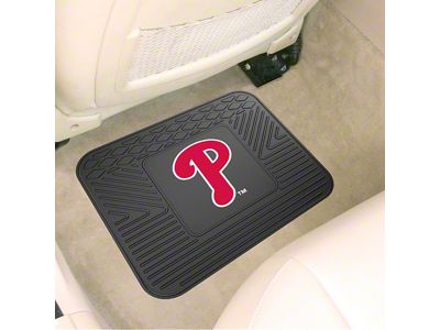 Utility Mat with Philadelphia Phillies Logo; Black (Universal; Some Adaptation May Be Required)