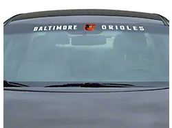 Windshield Decal with Baltimore Orioles Logo; White (Universal; Some Adaptation May Be Required)