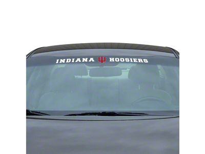 Windshield Decal with Indiana University Logo; White (Universal; Some Adaptation May Be Required)