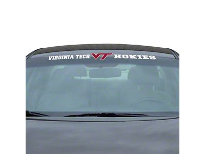 Windshield Decal with Virginia Tech Logo; White (Universal; Some Adaptation May Be Required)