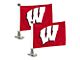 Ambassador Flags with University of Wisconsin Logo; Red (Universal; Some Adaptation May Be Required)