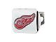 Hitch Cover with Detroit Red Wings Logo; Chrome (Universal; Some Adaptation May Be Required)